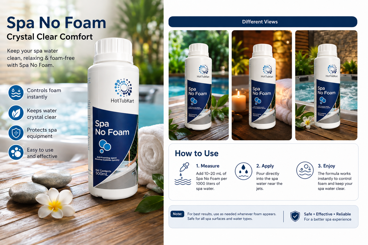 No Foam – Spa & Hot Tub Anti-Foam Treatment