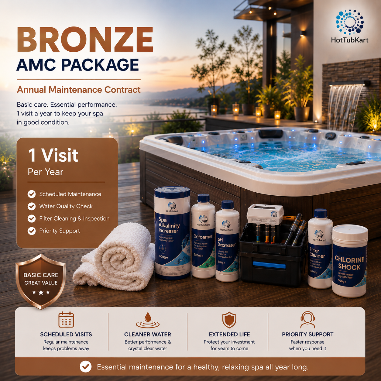 Bronze Hot Tub / Swim Spa -  Annual Maintenance