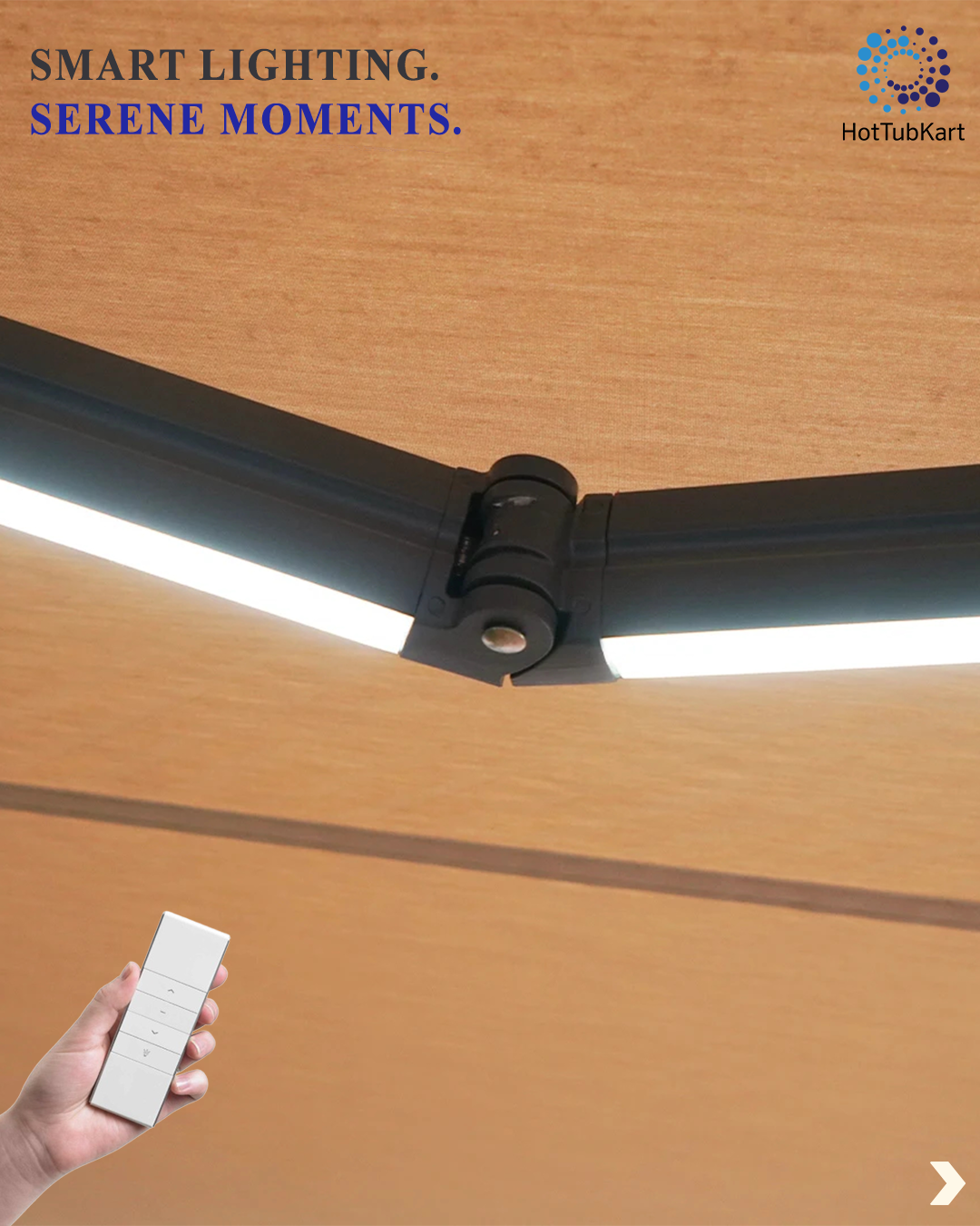 Motorised Outdoor Awning  | Aluminium & PVC Retractable Shade with LED