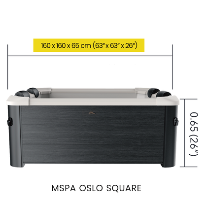 MSPA Oslo Square – | 6 Seater | Jet + Bubble Spa