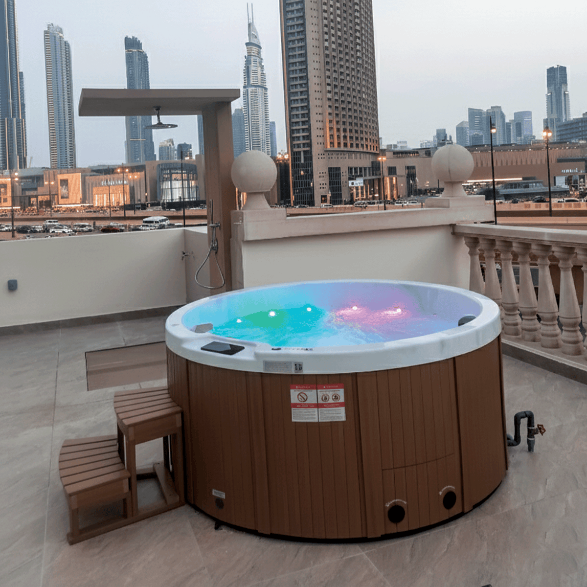 HotTubKart | Round Jacuzzi Hot Tub With 24 Jets
